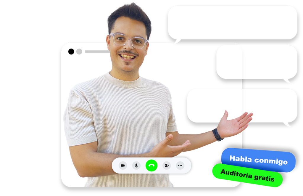 Contacto mediante videollamada o google meet con legoop