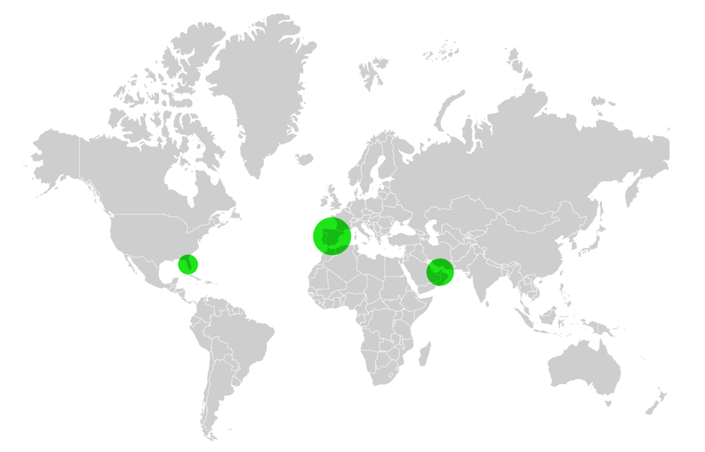 Mapa dónde Legoop ofrece servicio en estos momentos.