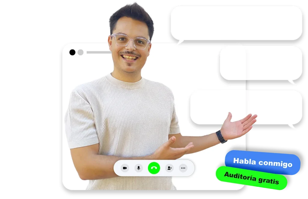 Contacto mediante videollamada o google meet con legoop